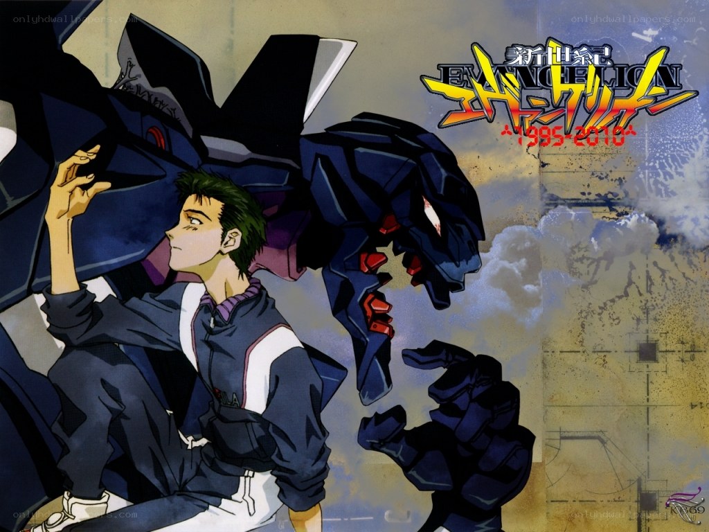 Evangelion character with mecha