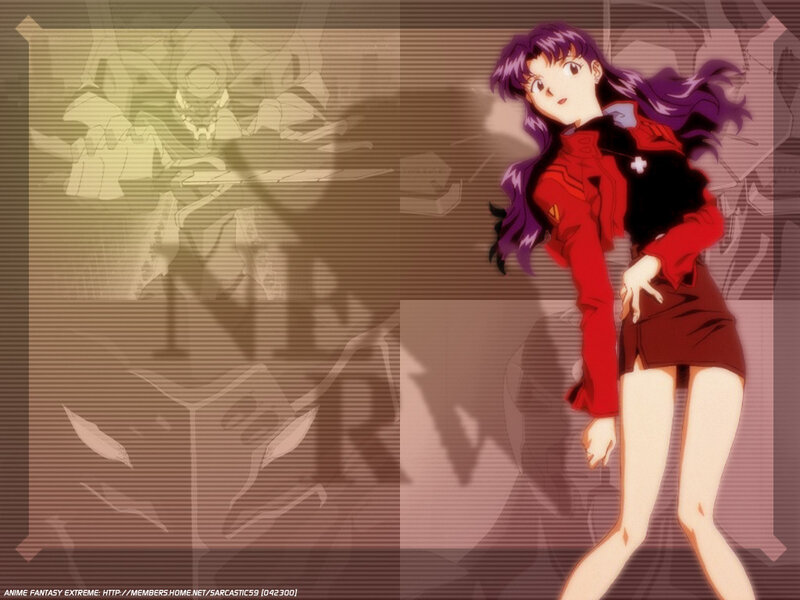 Evangelion character with mecha background