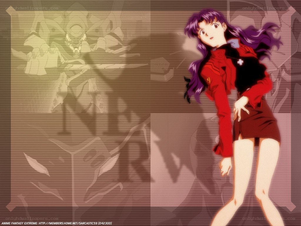 Evangelion character with mecha background