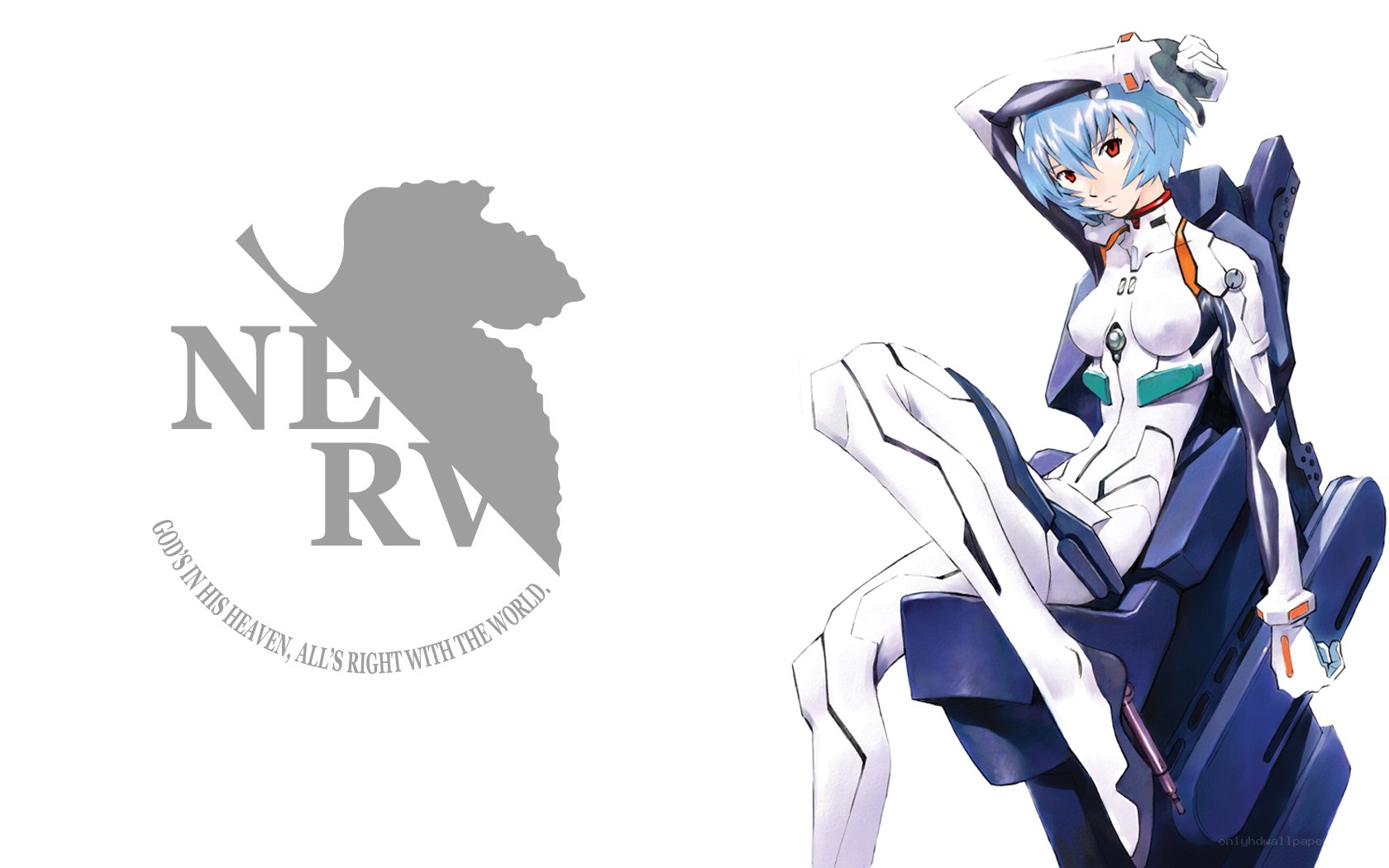 Evangelion character with NERV logo