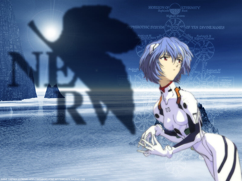 Evangelion character with shadow