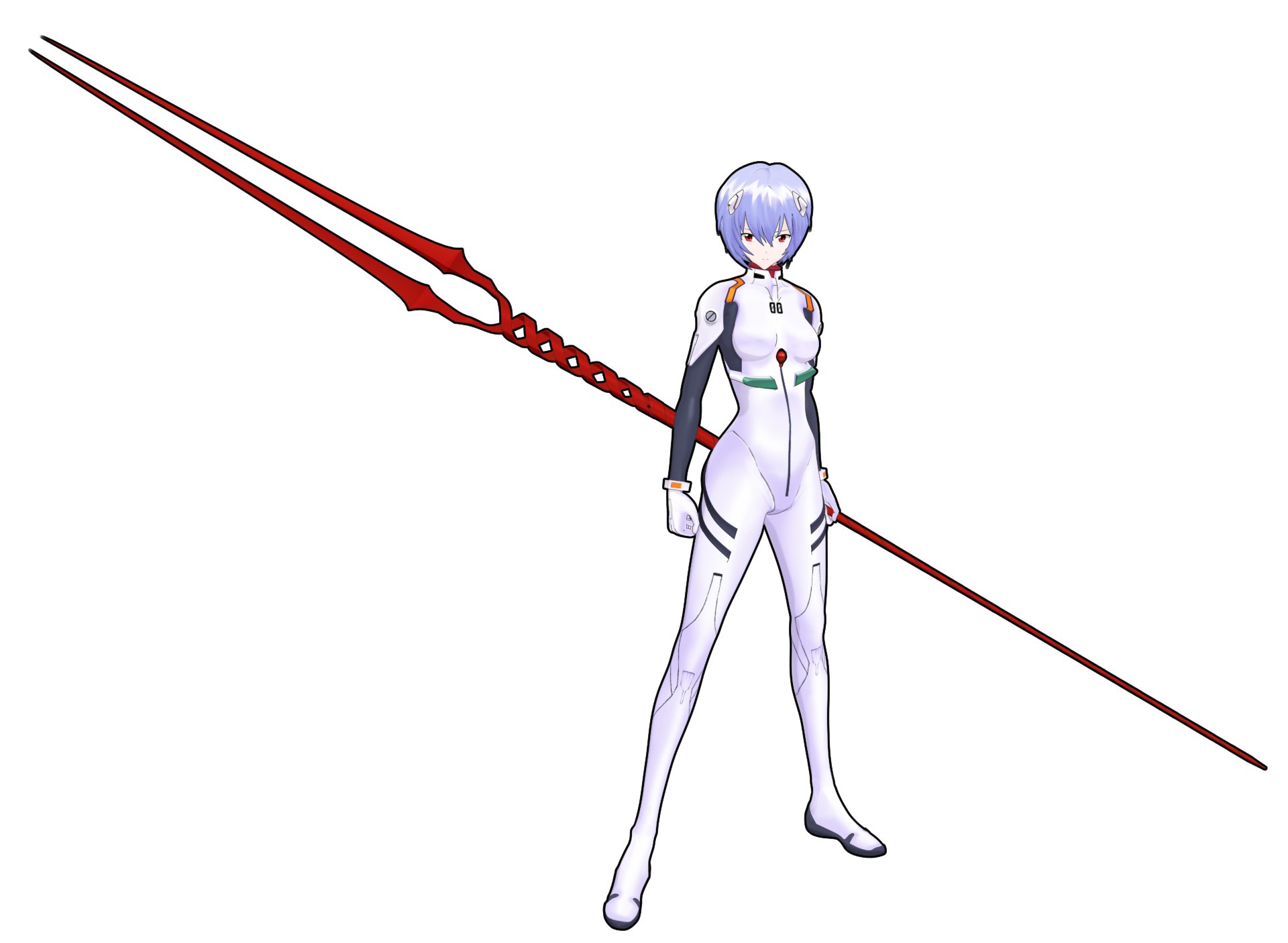 Evangelion character with spear