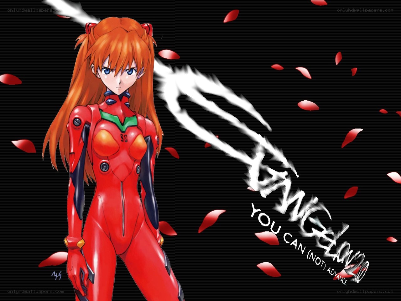 Evangelion character with weapon