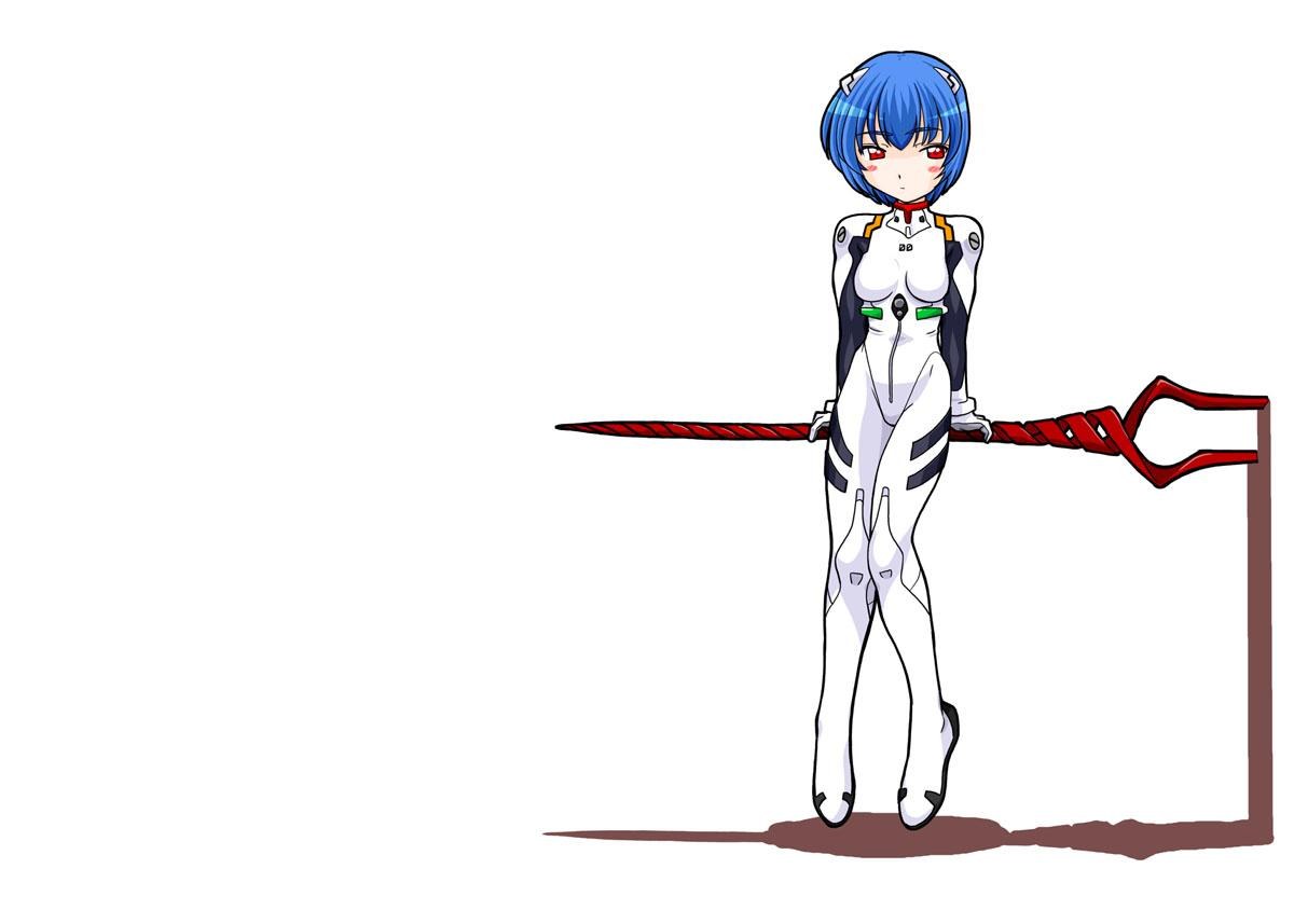 Evangelion character with weapon