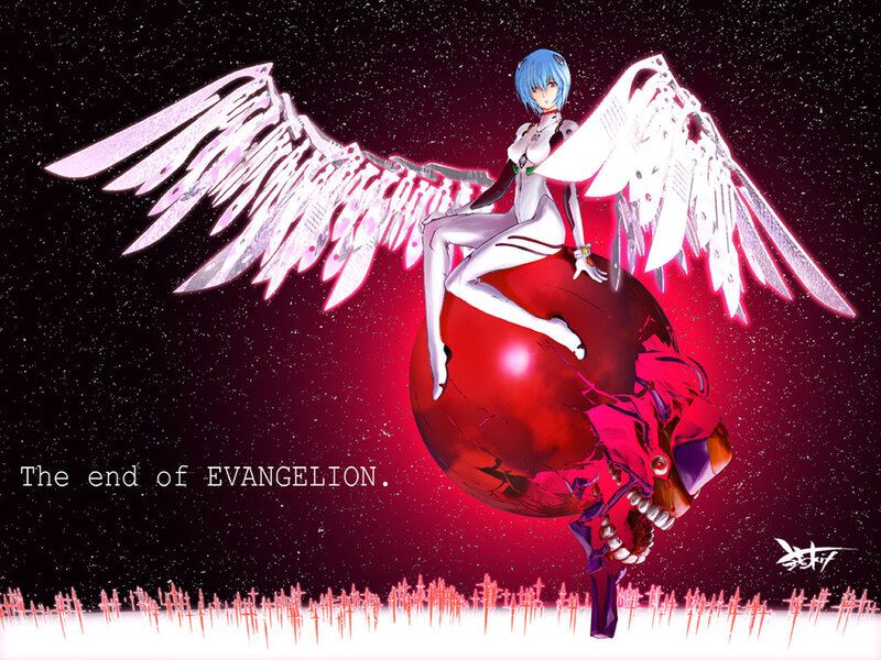 Evangelion character with wings