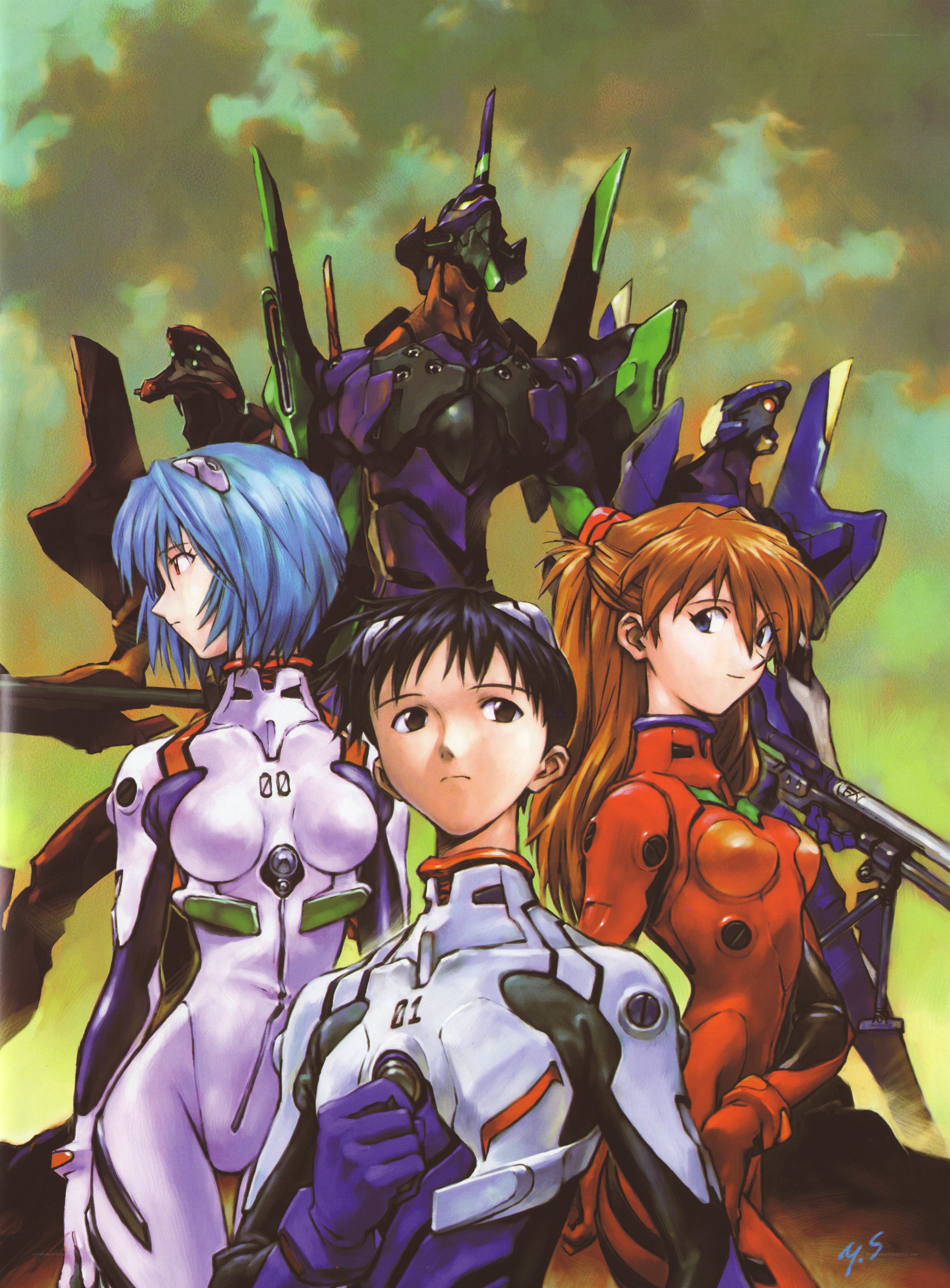 Evangelion characters and mechs