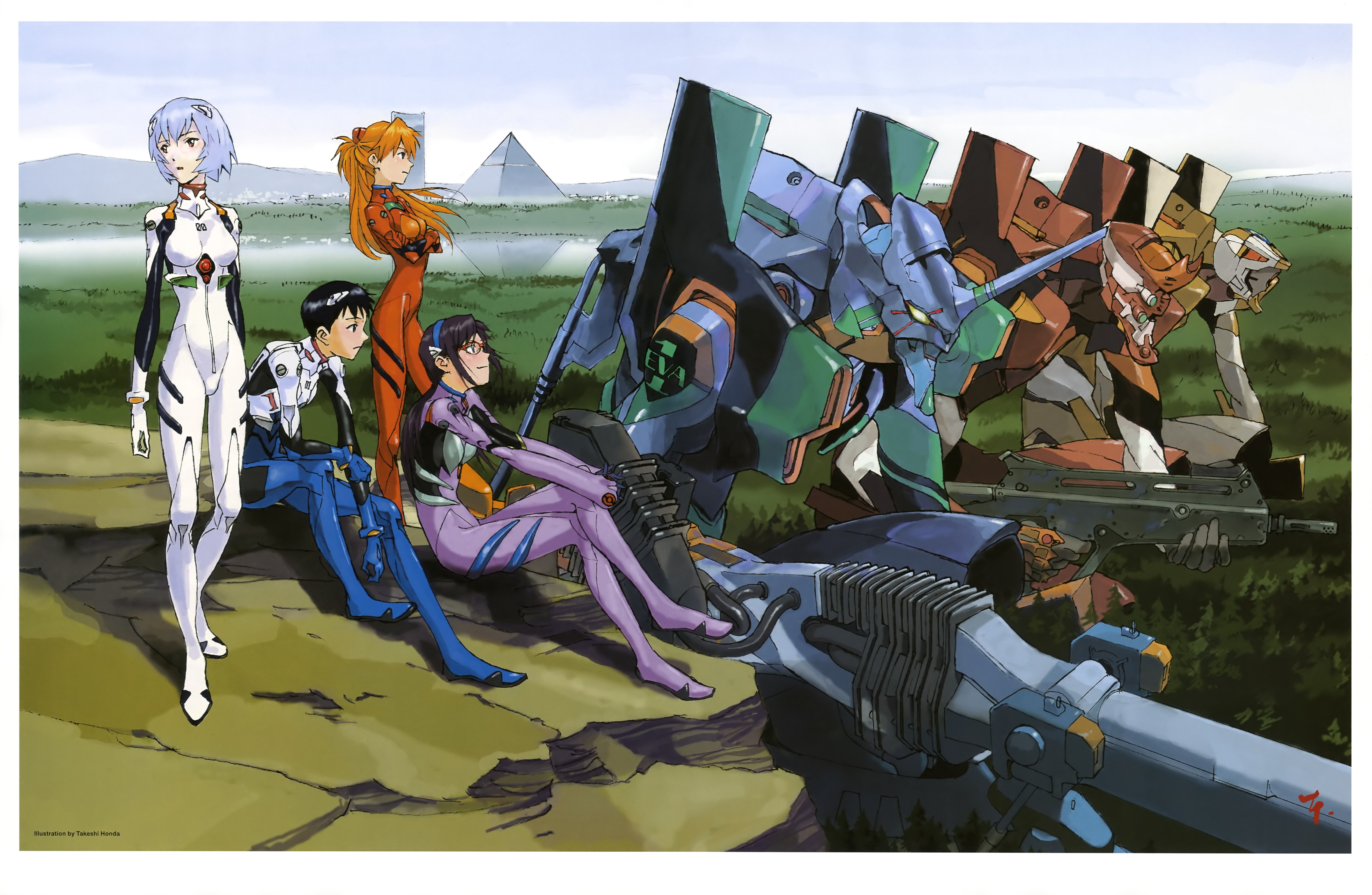 Evangelion characters and mechs