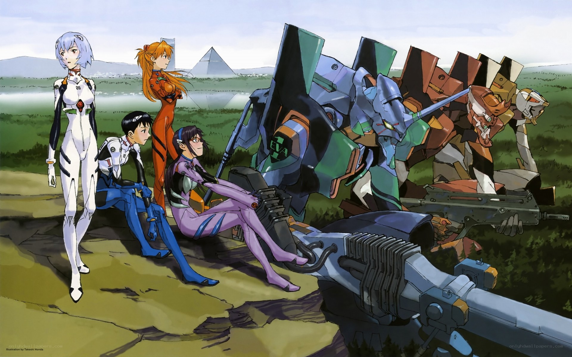 Evangelion characters and mechs