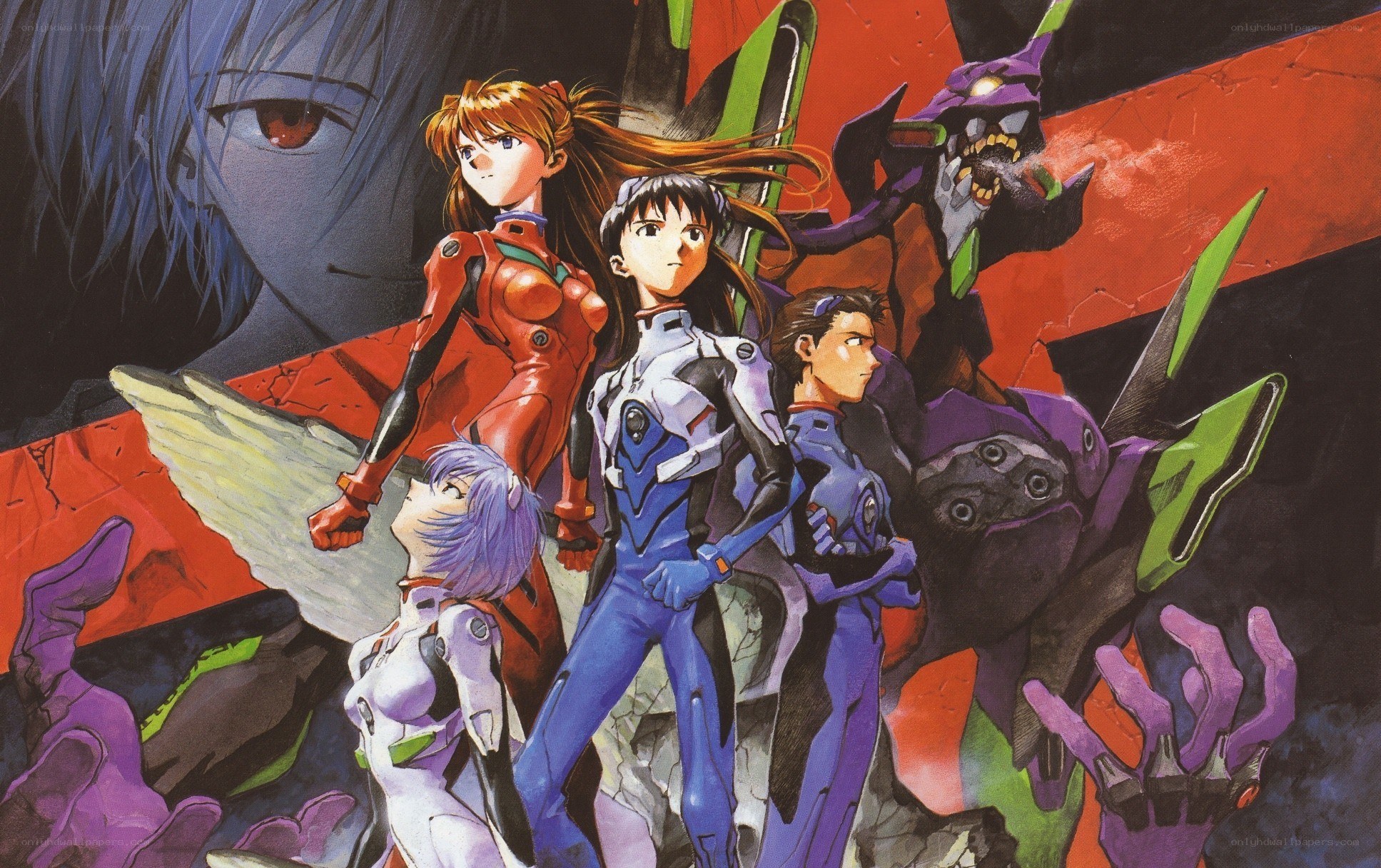Evangelion characters and mechs