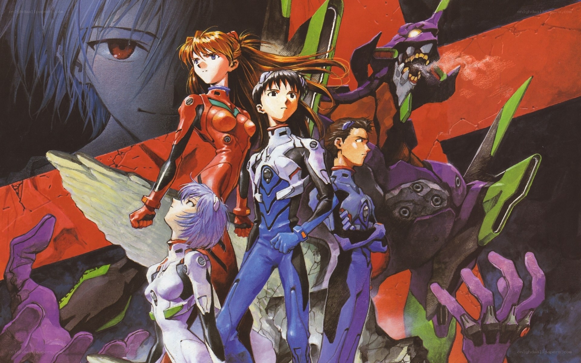 Evangelion characters and mechs