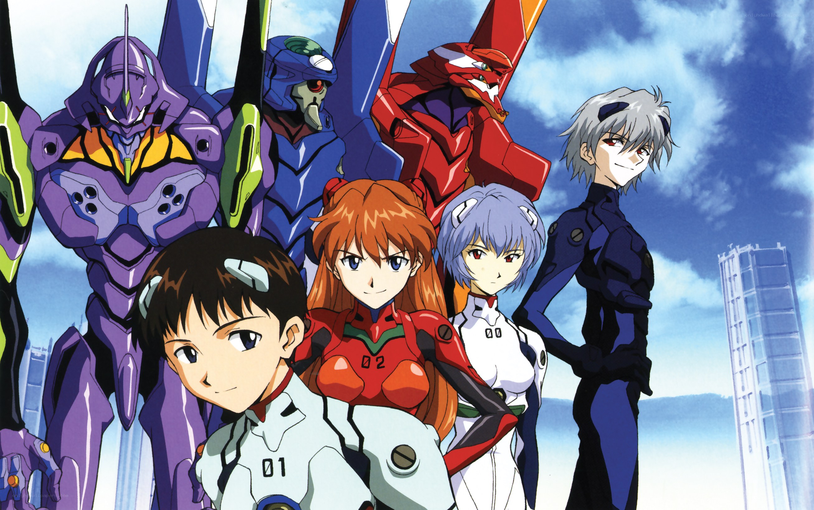 Evangelion characters and mechs
