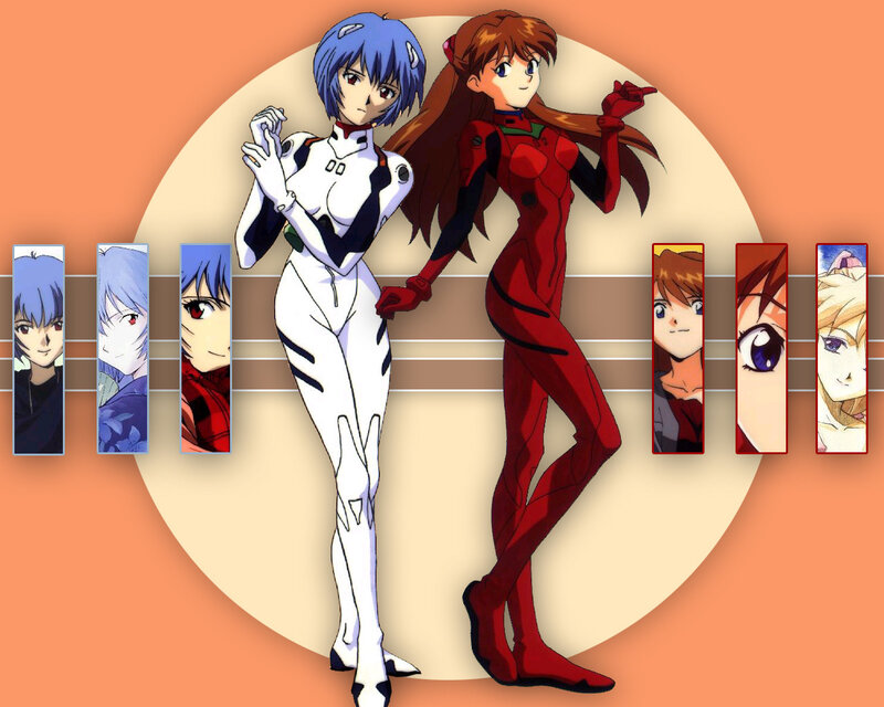 Evangelion characters collage
