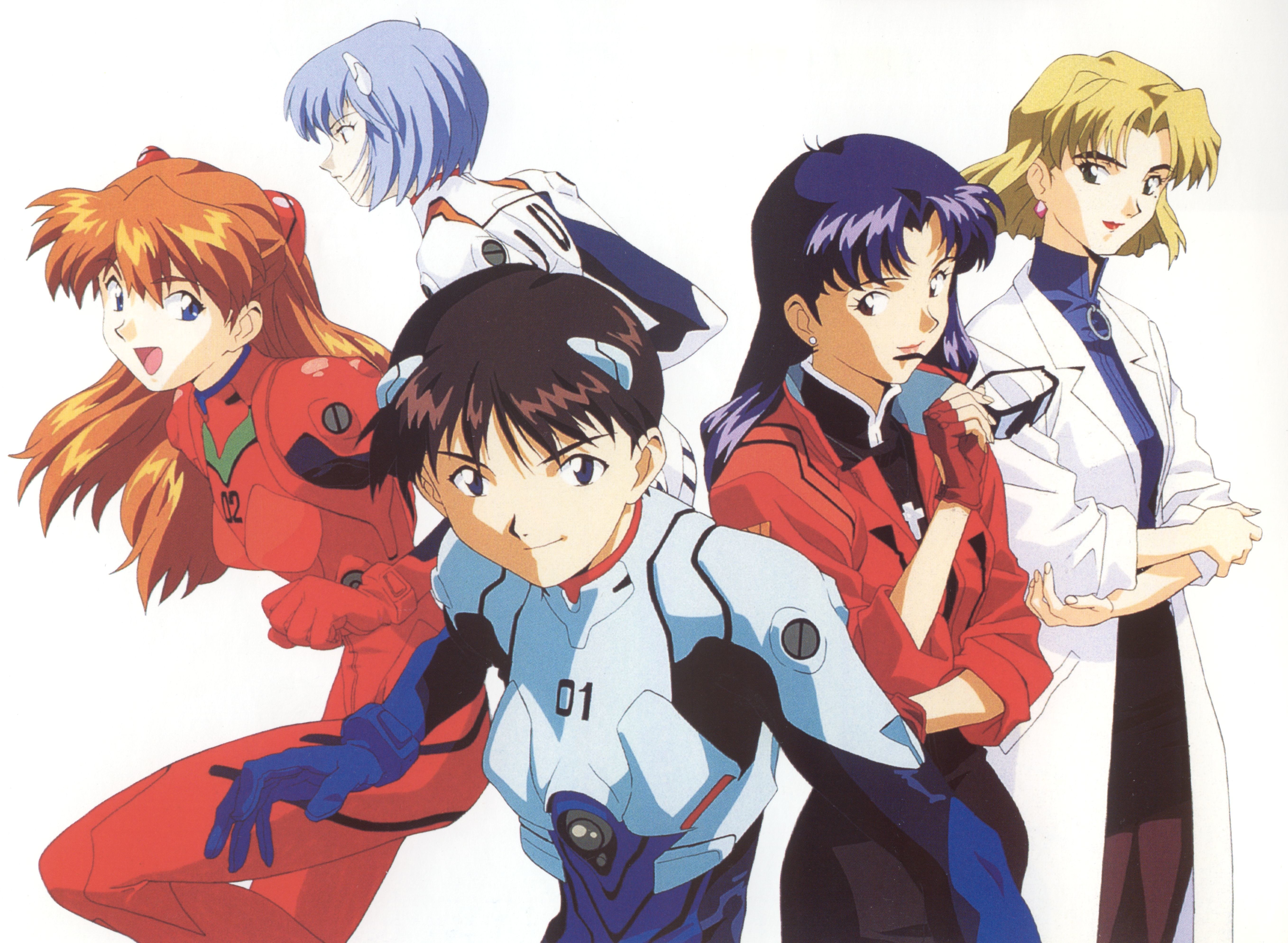 Evangelion characters group portrait