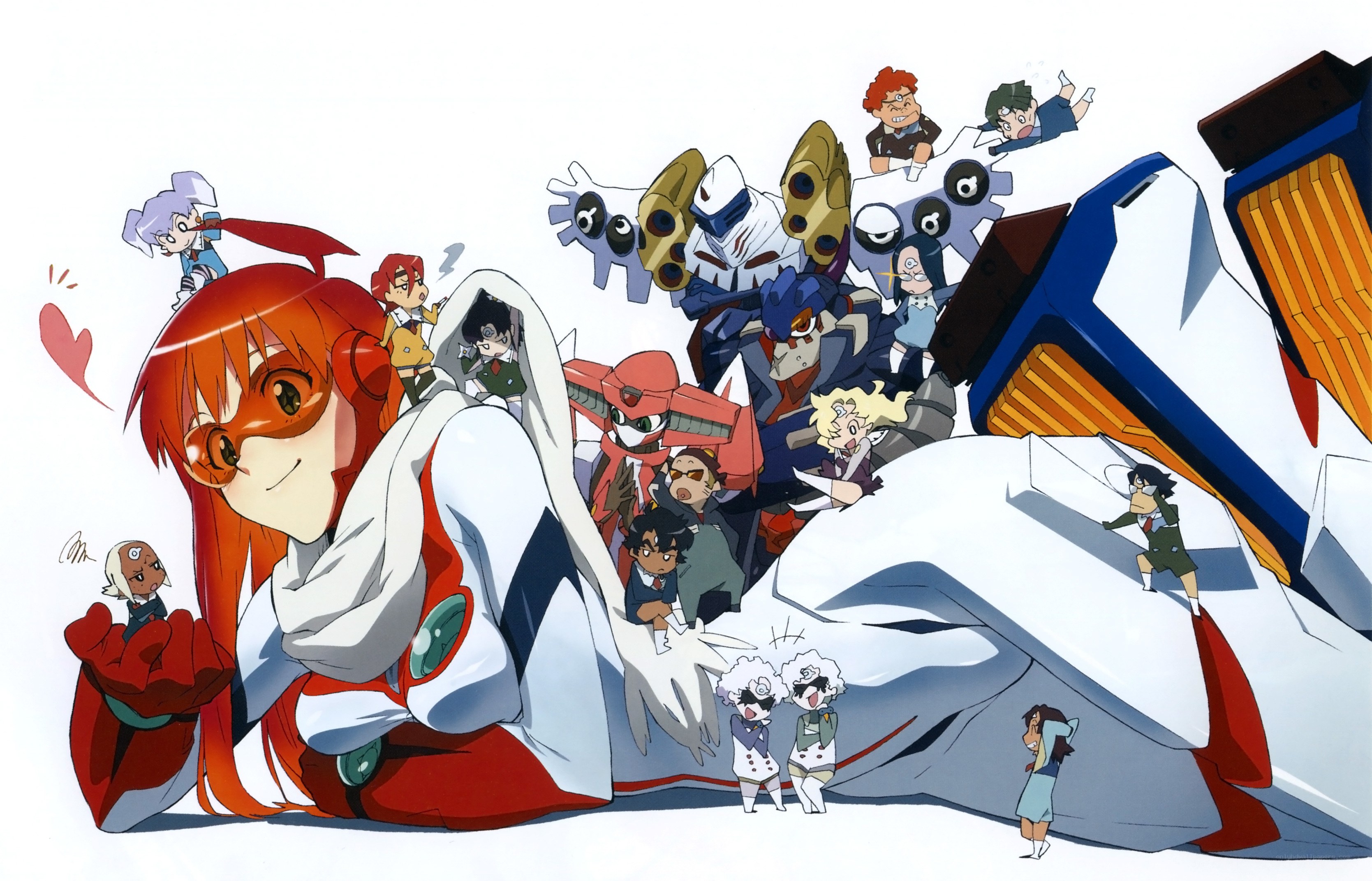 Evangelion characters group scene