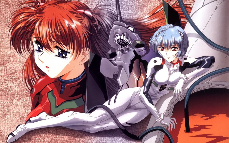 Evangelion characters in cockpit