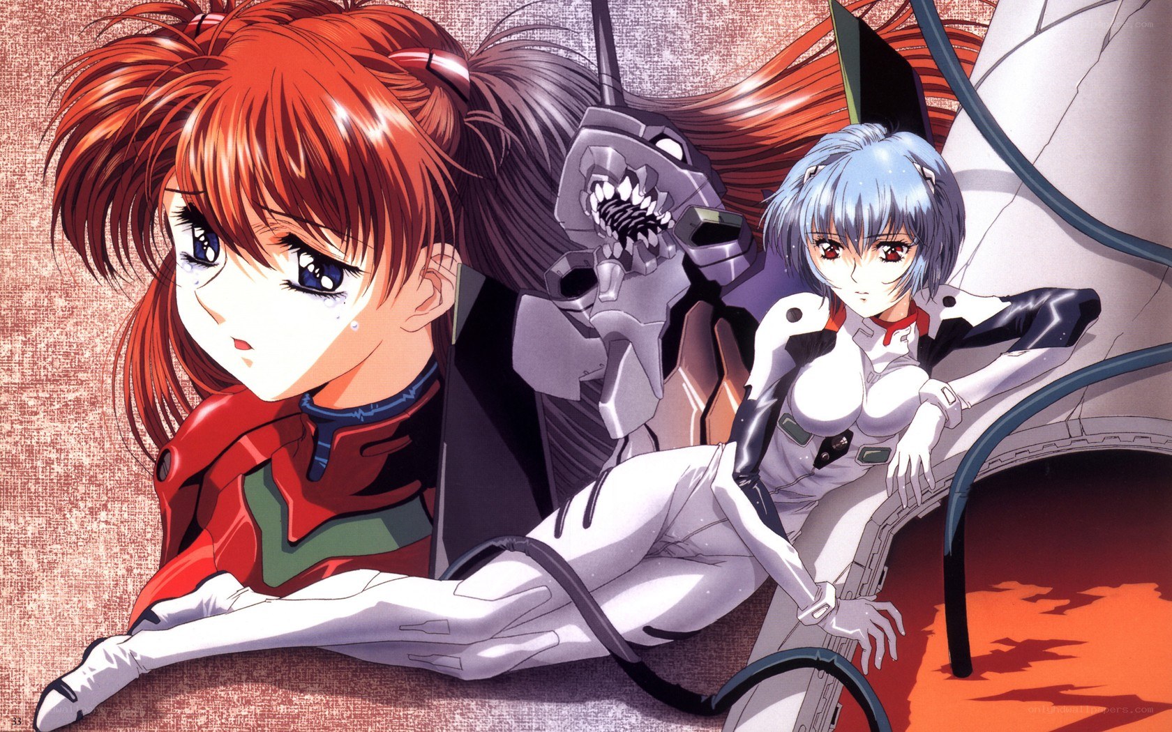 Evangelion characters in cockpit