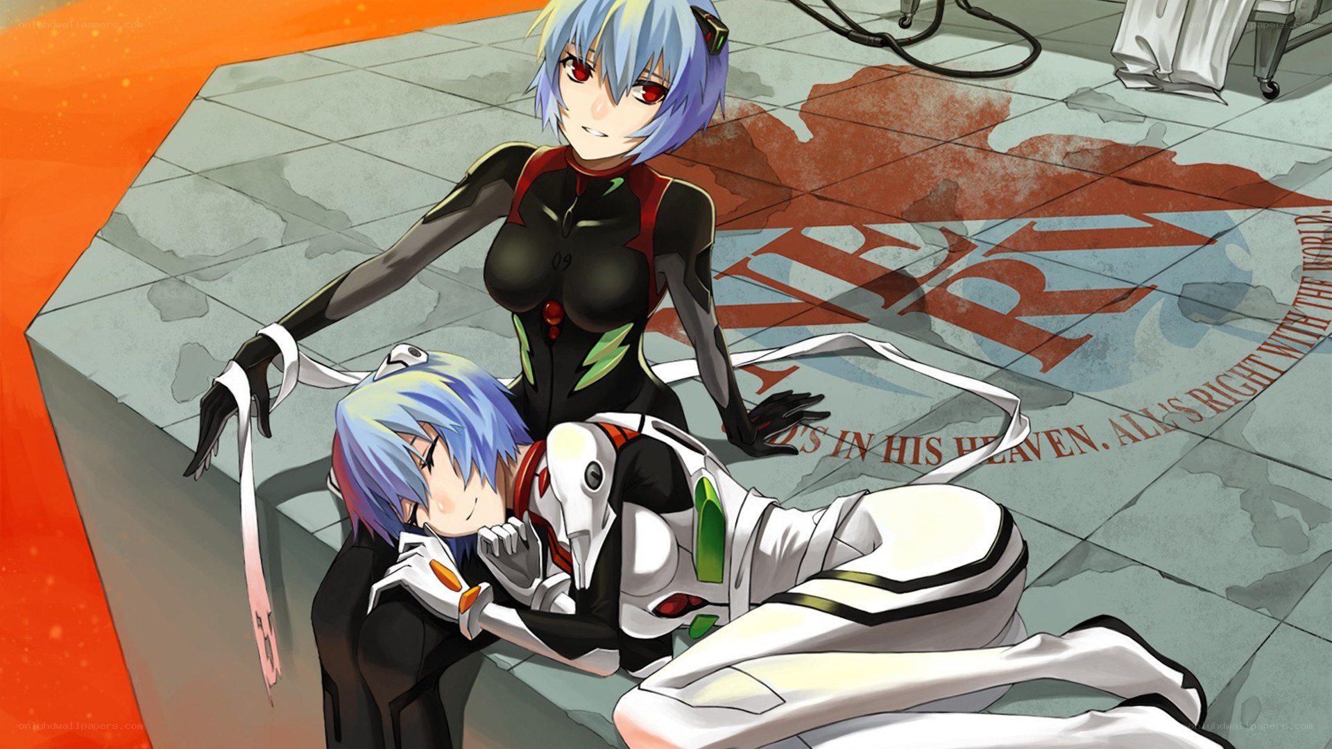 Evangelion characters in combat gear