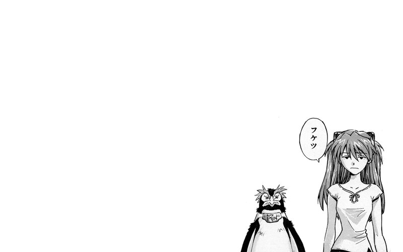 Evangelion characters in manga panel