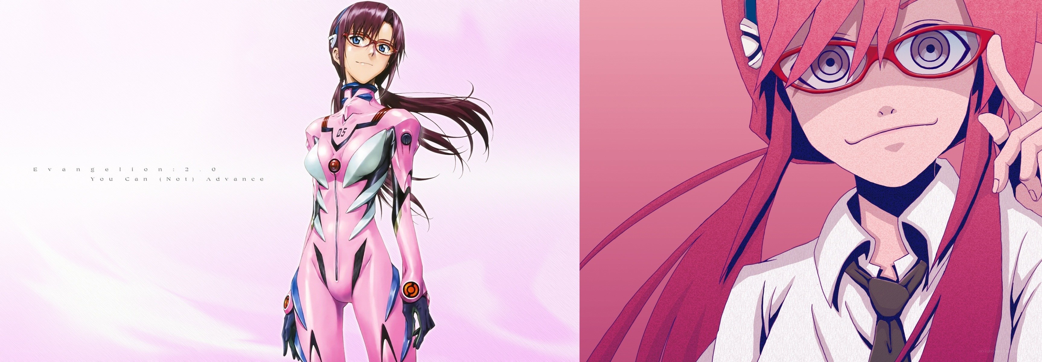 Evangelion characters in pink