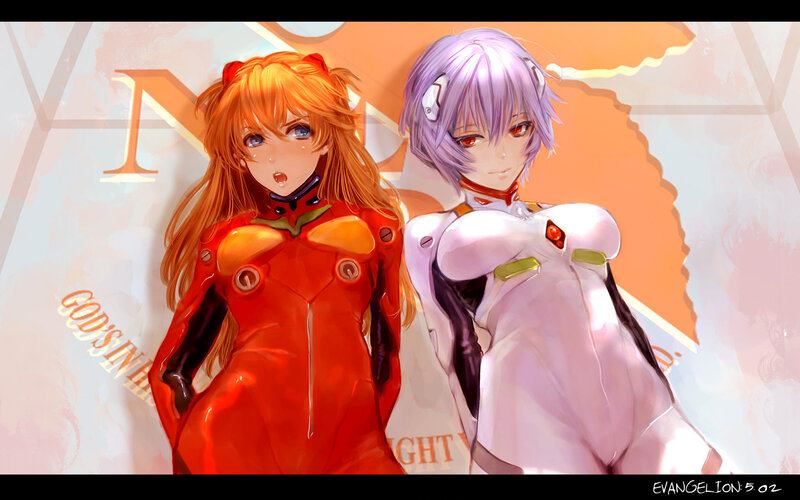 Evangelion characters in plugsuits