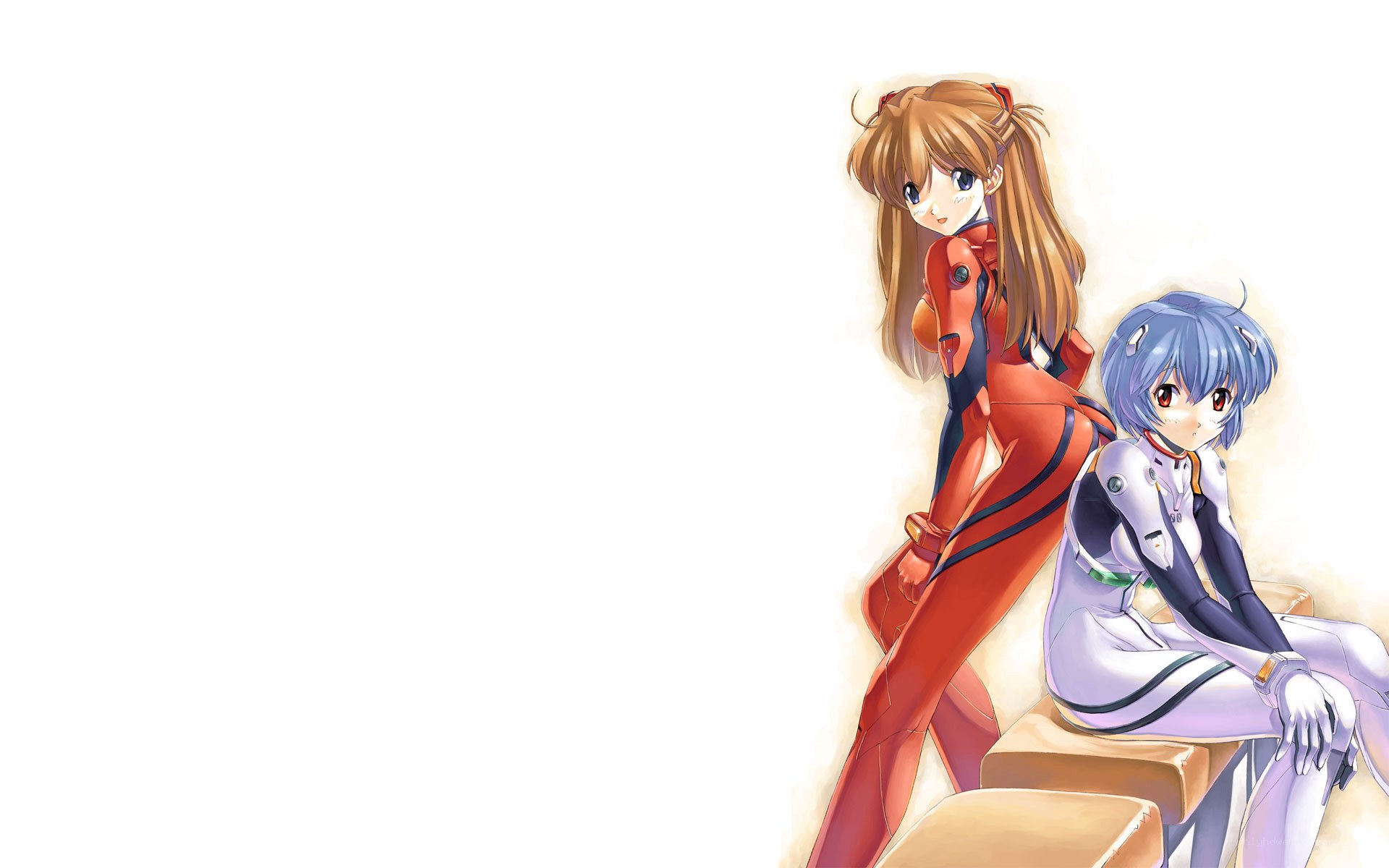 Evangelion characters in plugsuits