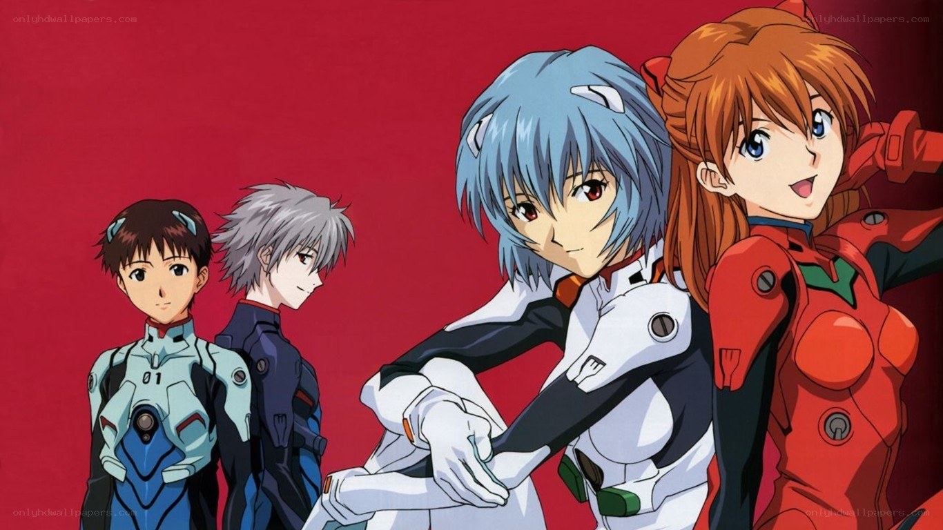 Evangelion characters in plugsuits