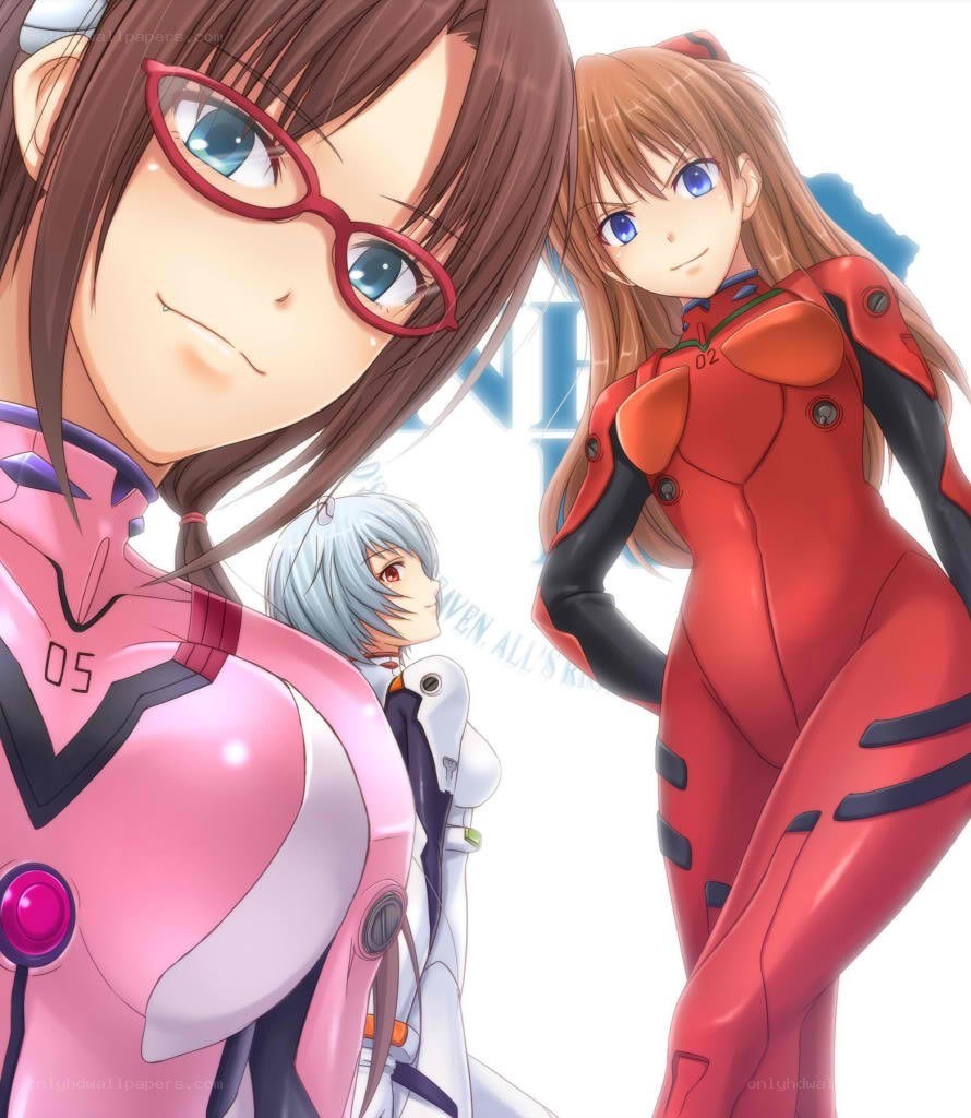 Evangelion characters in plugsuits