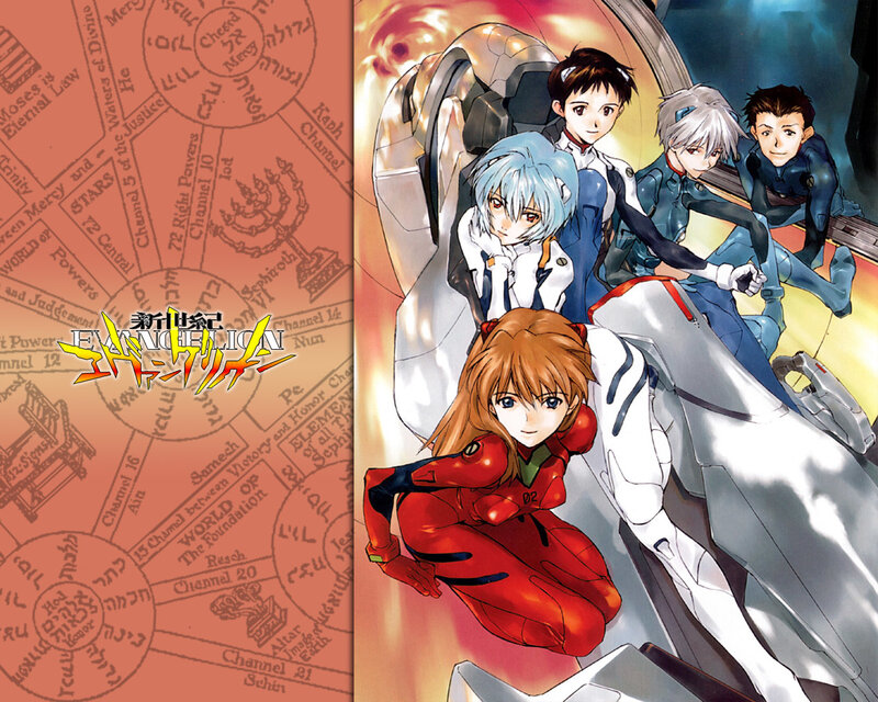 Evangelion characters in plugsuits