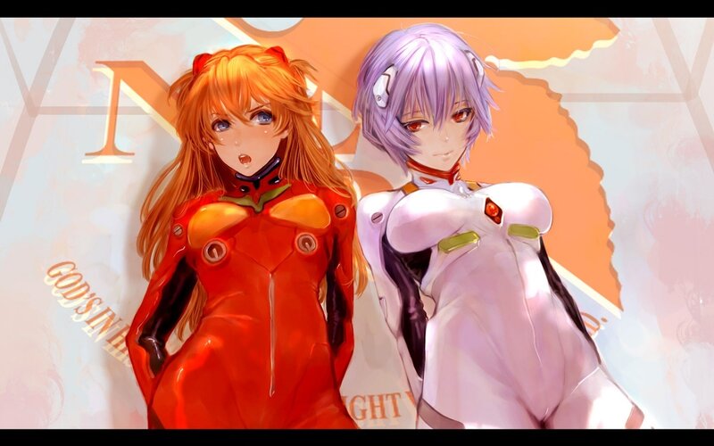 Evangelion characters in plugsuits