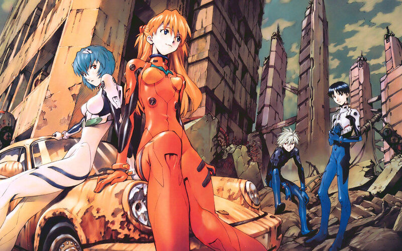 Evangelion characters in ruins