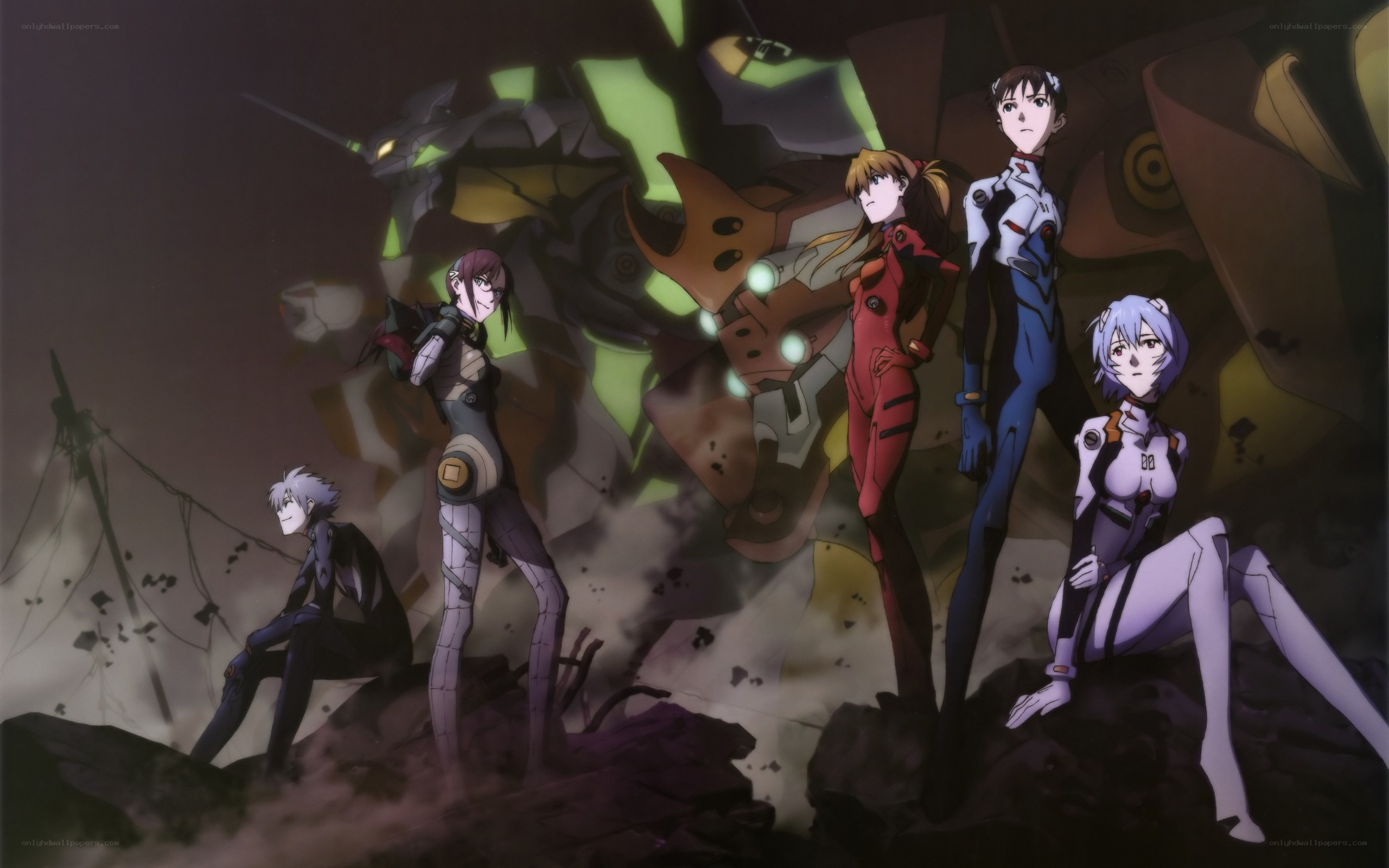 Evangelion characters in ruins