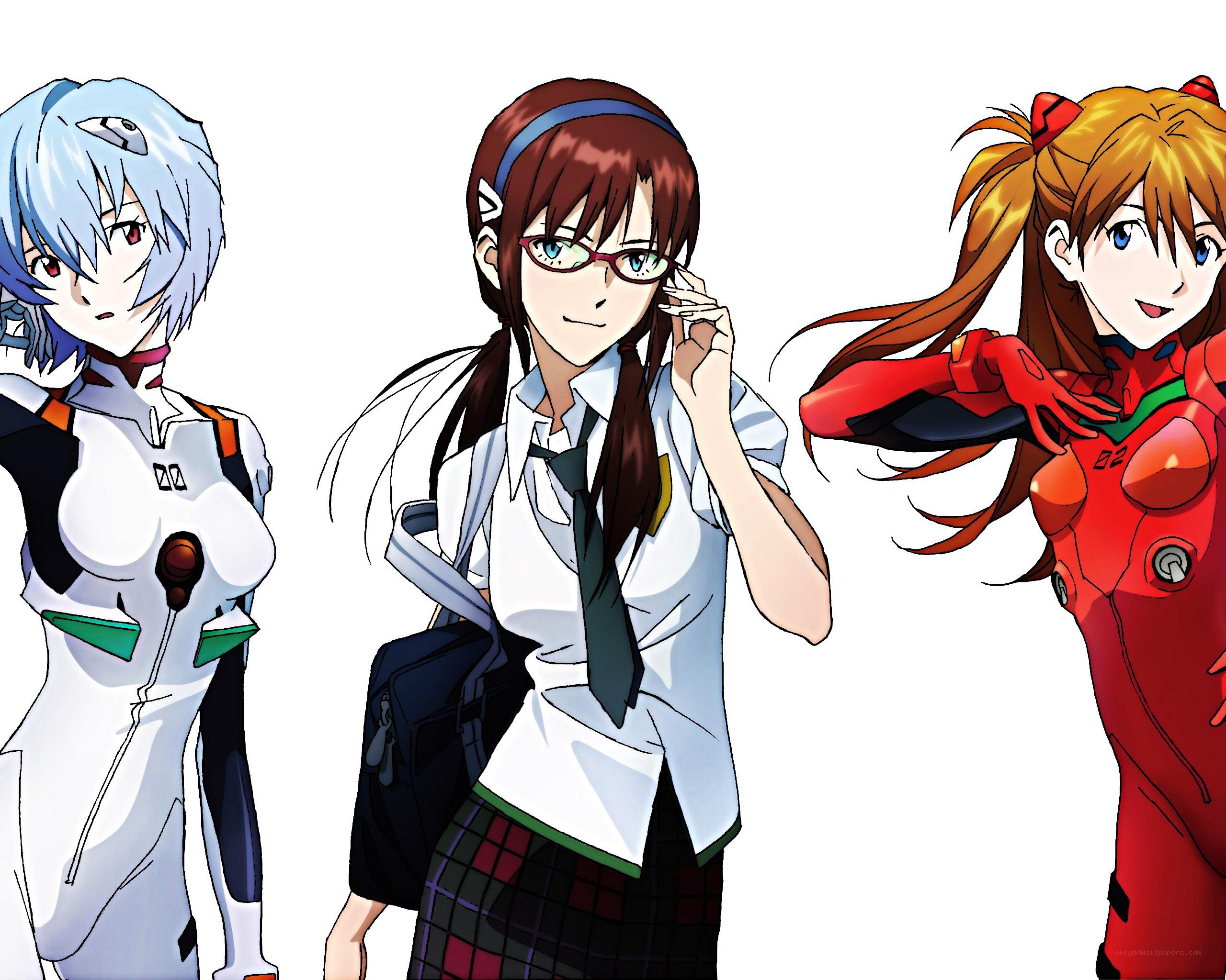 Evangelion characters in school and combat