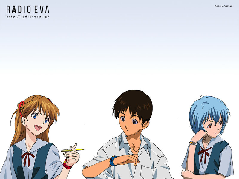 Evangelion characters in school uniforms