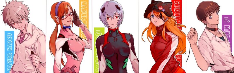 Evangelion characters lineup
