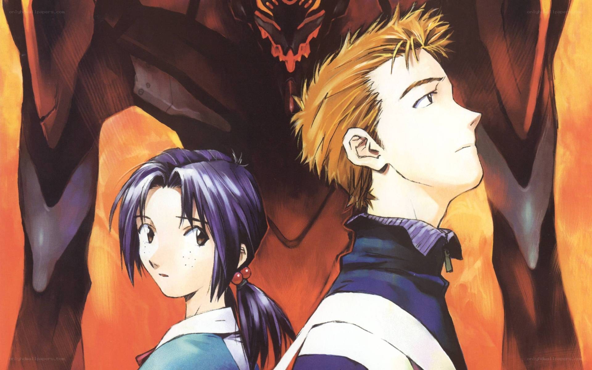 Evangelion characters with Angel
