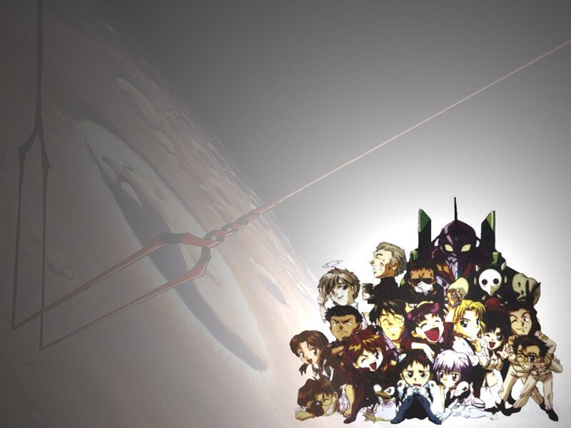 Evangelion characters with Lance of Longinus