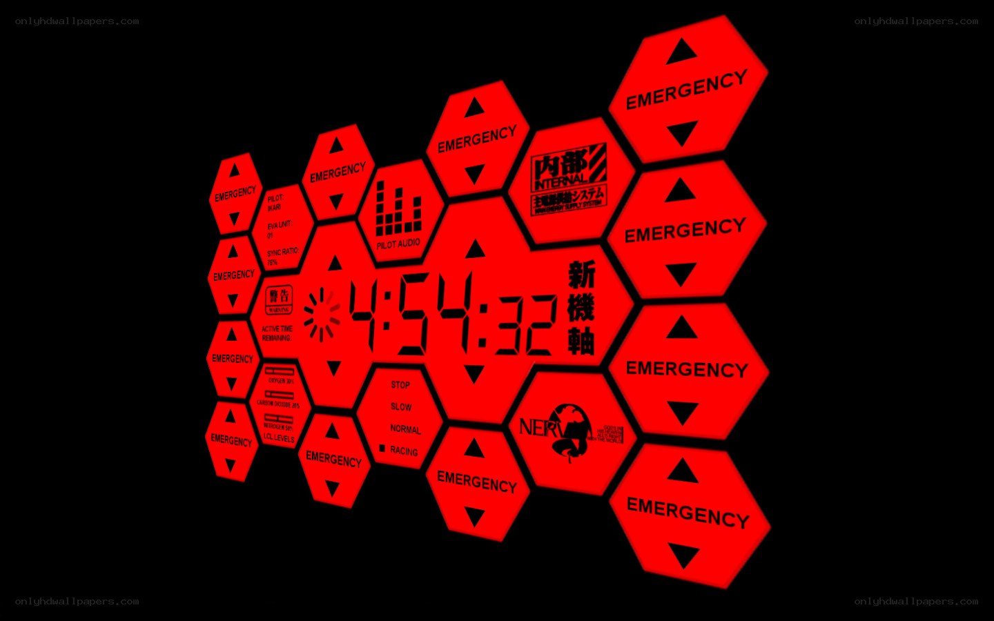 Evangelion emergency display