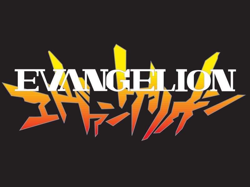 Evangelion Logo — Black, Dramatic, Vector Art