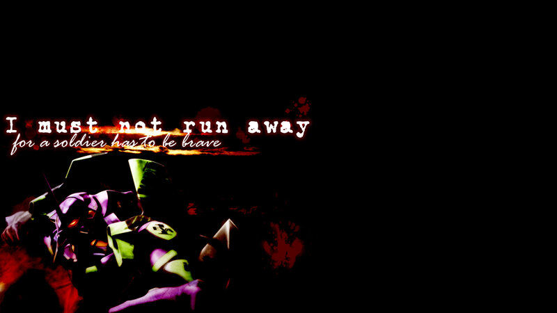 Evangelion mech with quote