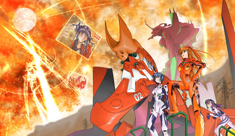 Evangelion mecha and pilots