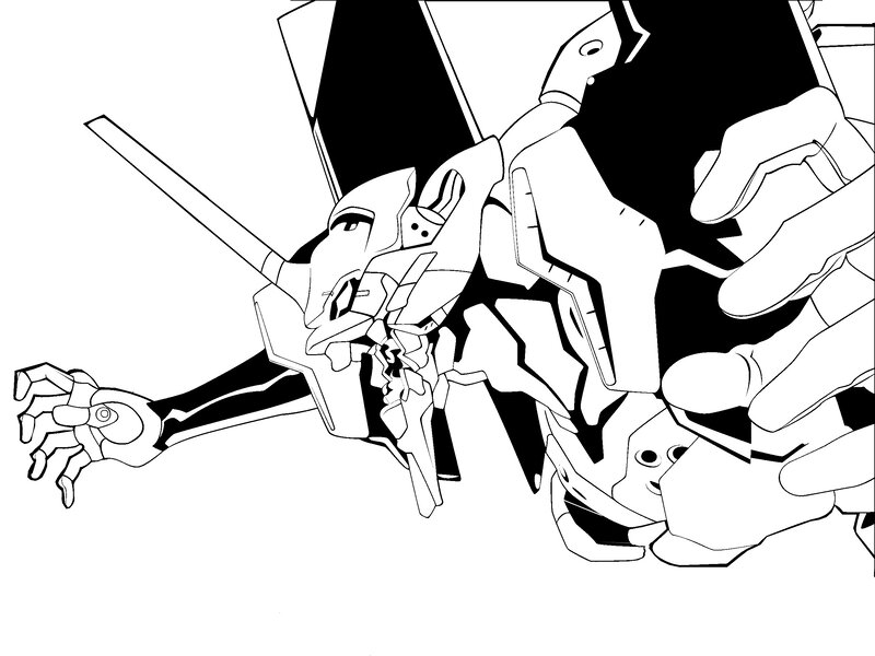 Evangelion mecha battle