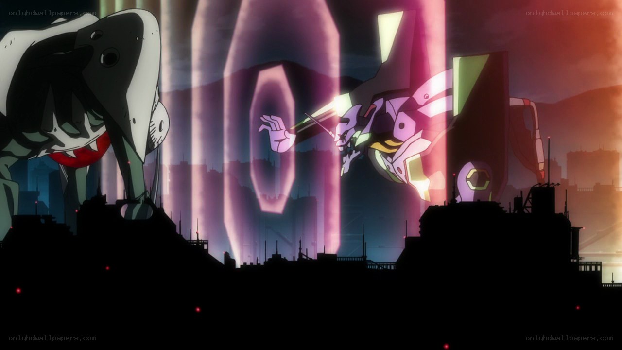 Evangelion mecha battle