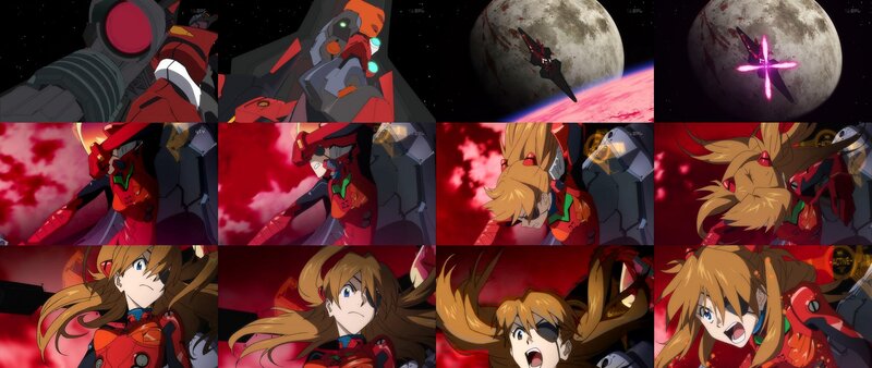 Evangelion mecha combat sequence