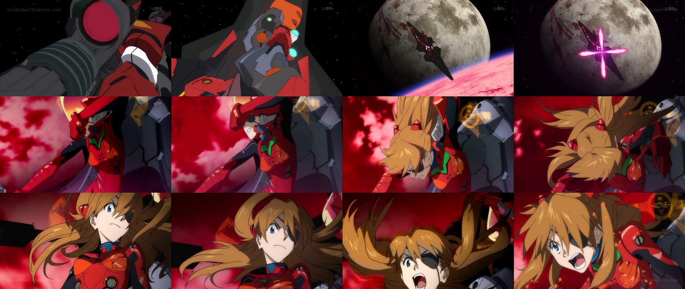 Evangelion mecha combat sequence