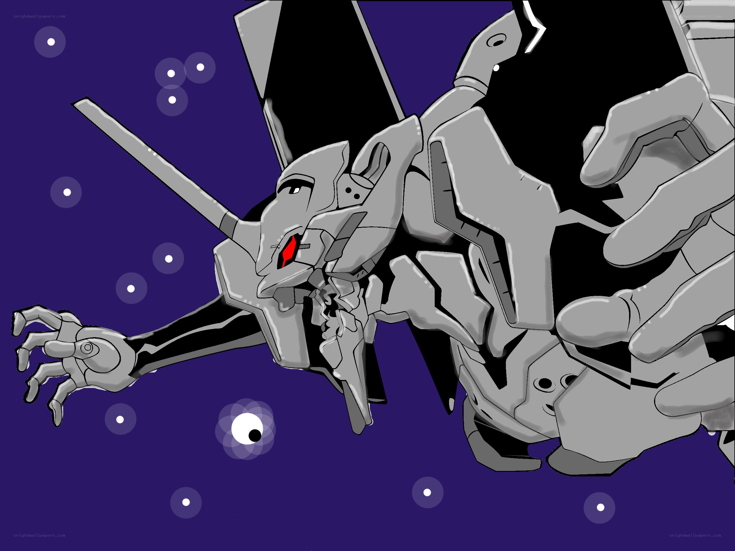 Evangelion mecha in space