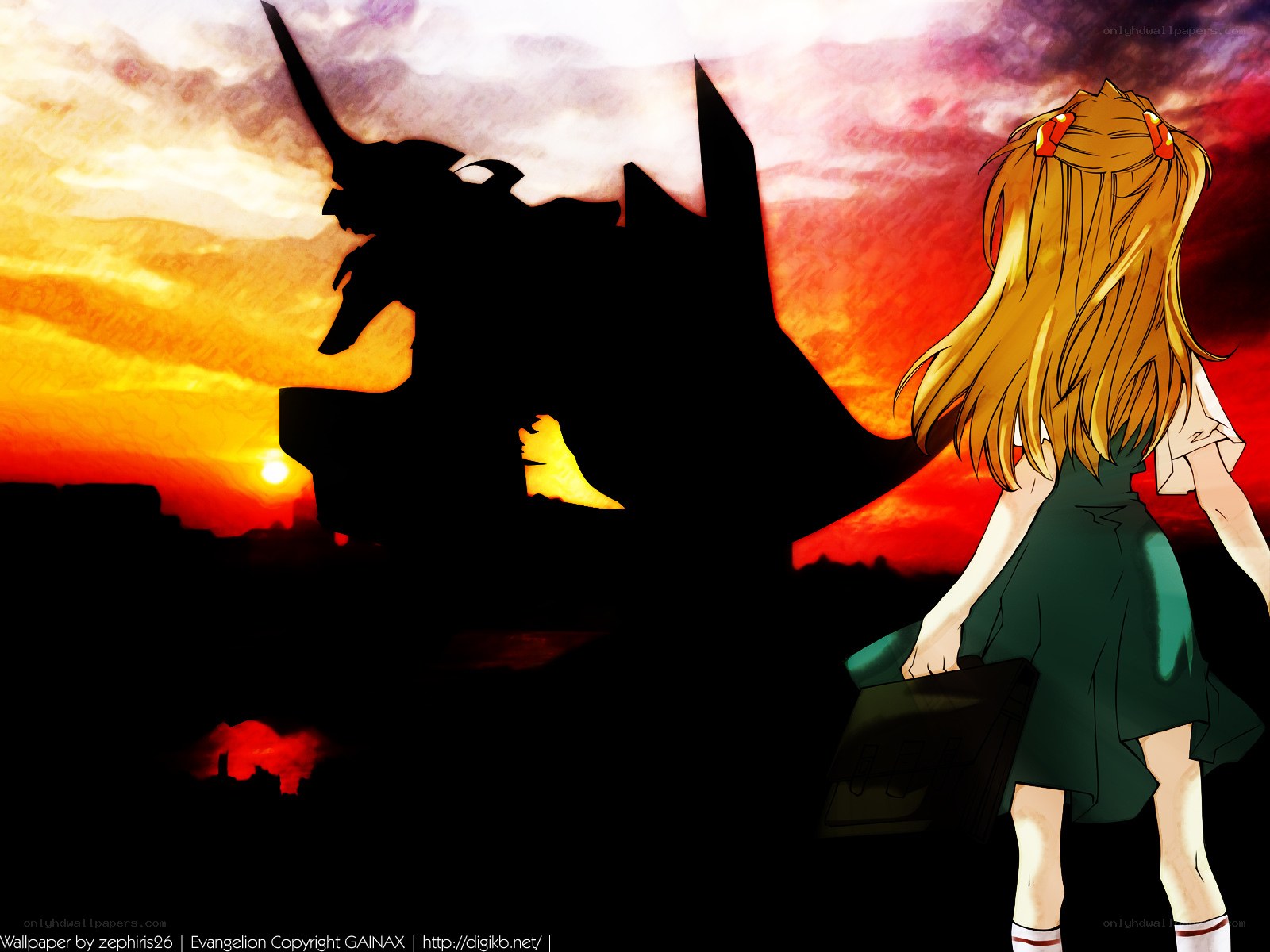 Evangelion mecha silhouette