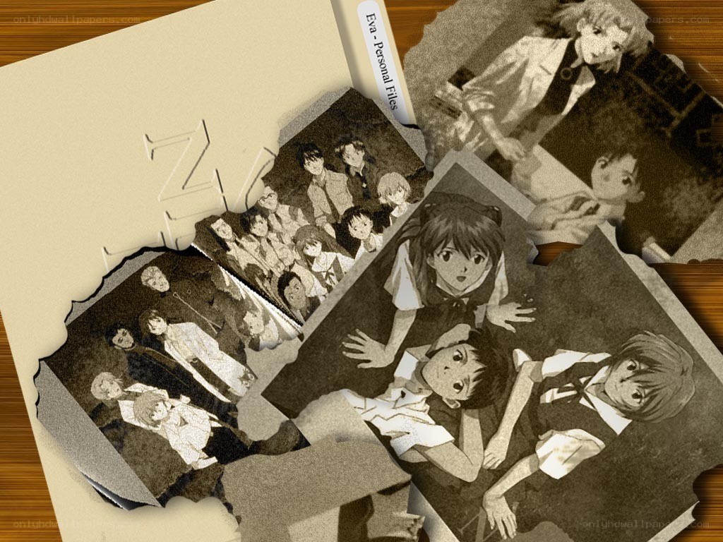Evangelion personal files collage
