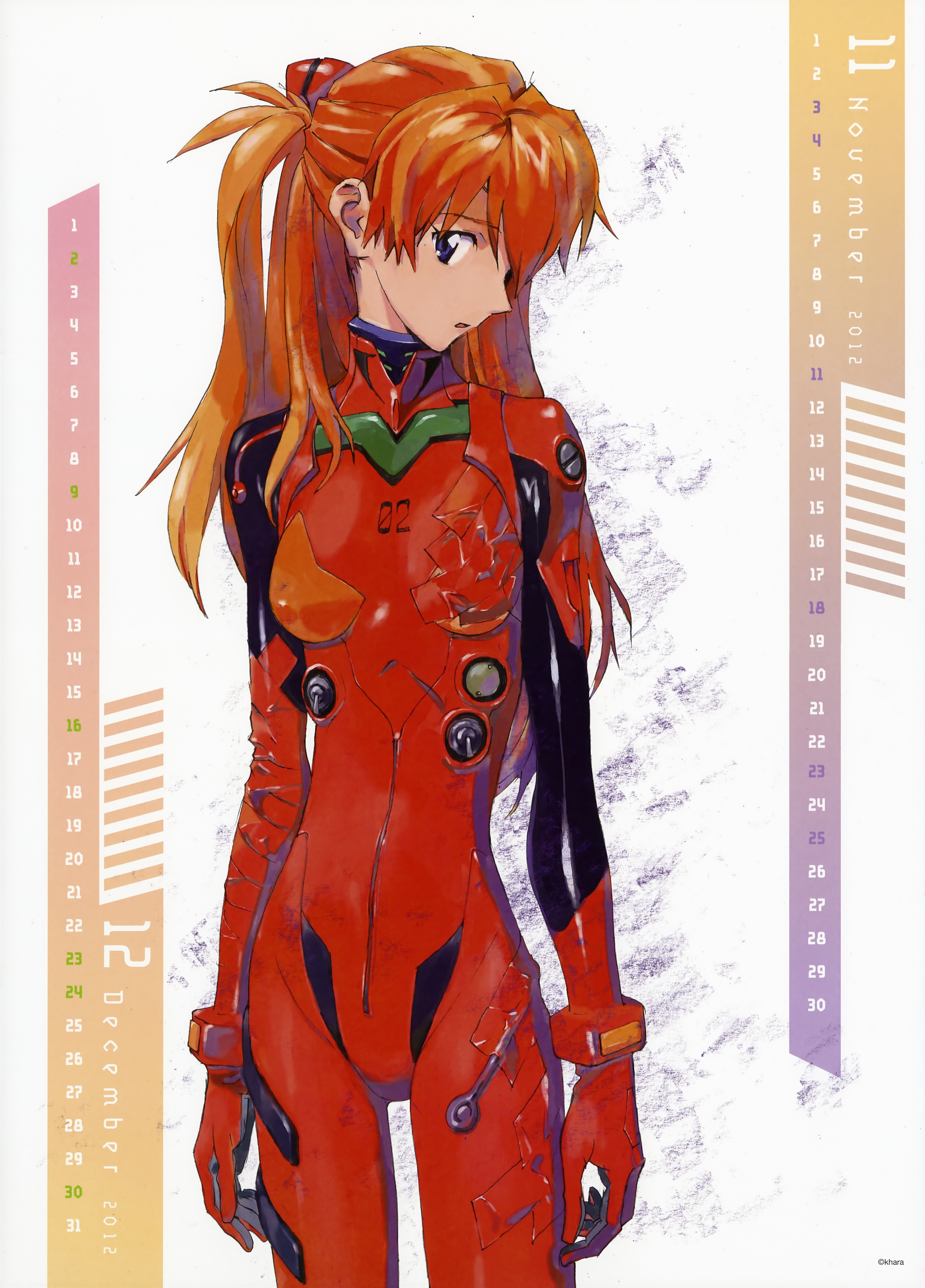 Evangelion pilot calendar art