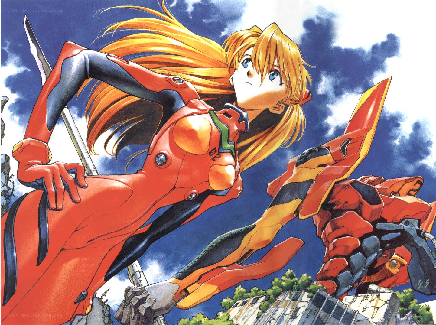 Evangelion pilot in action