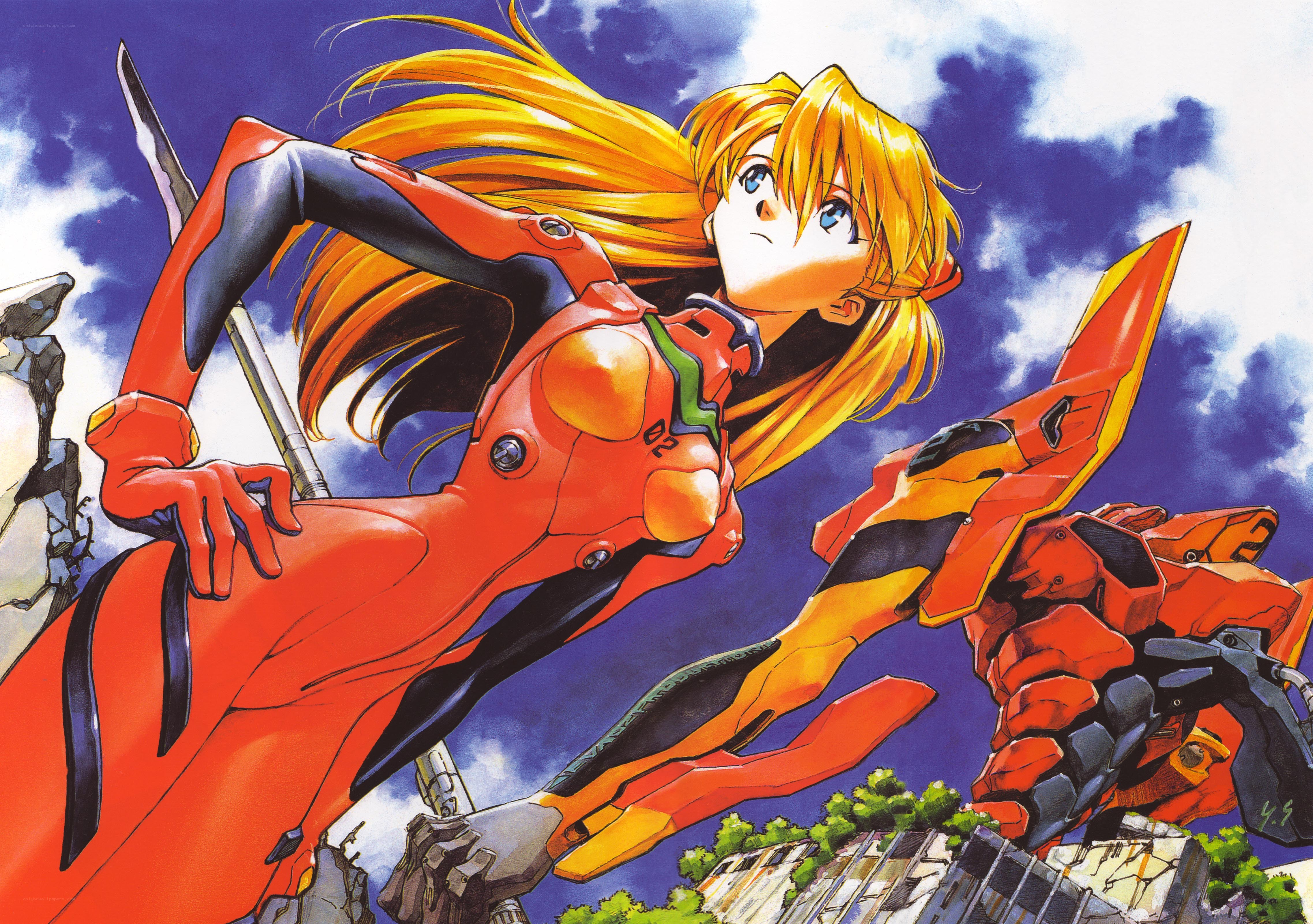 Evangelion pilot in action